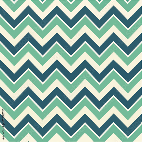 Retro Chevron Zigzag Pattern Backgrounds in Vintage Colors - EPS File