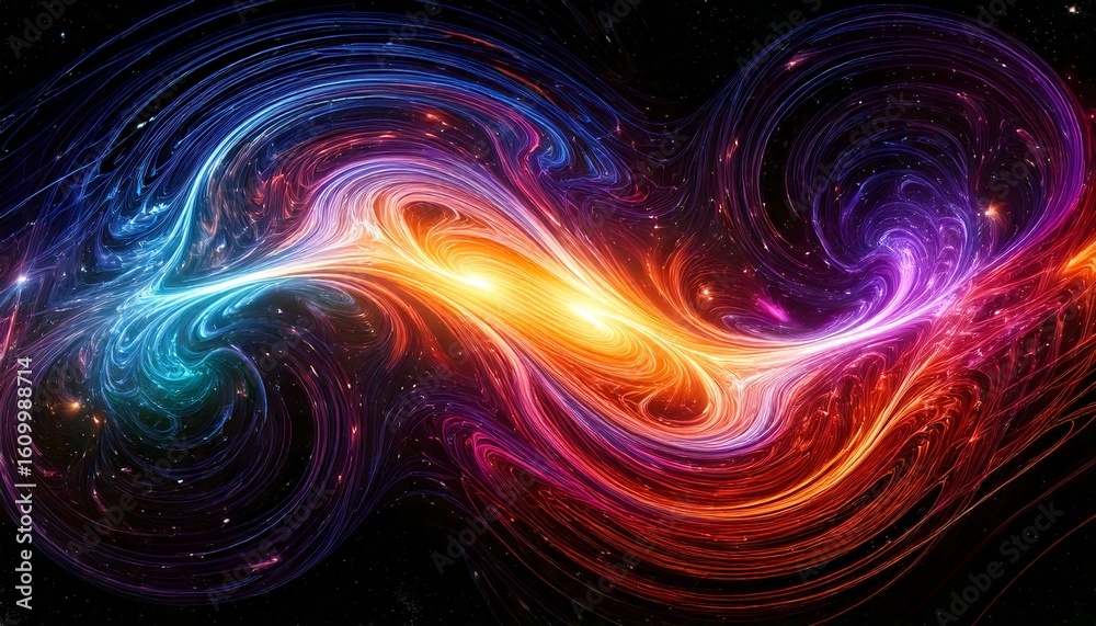 Obraz premium Mesmerizing Cosmic Swirl Of Light And Color Displaying The Wonders Of The Universe jpg