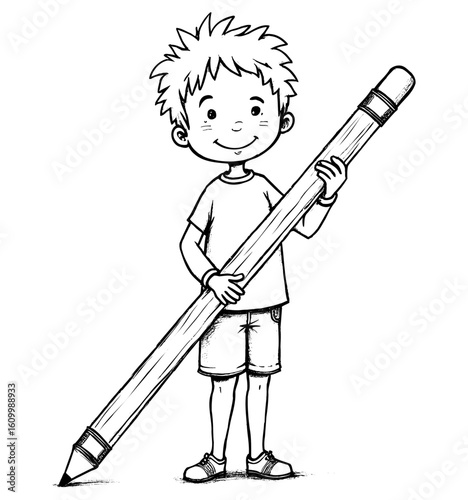 Child Holding Pencil