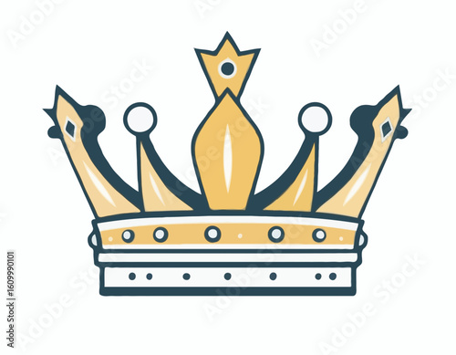 Crown Vector Illustration – Royalty and Luxury Symbol
