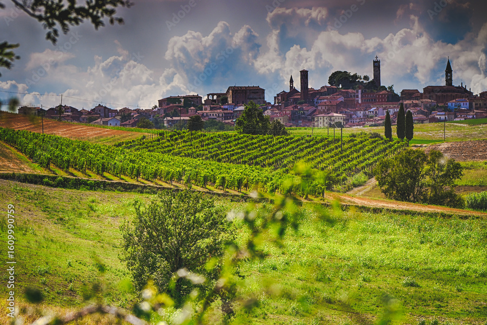 Naklejka premium Lu, piccolo borgo del Monferrato, Alessandria, Piemonte, Italia