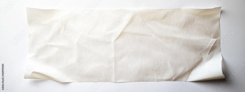 Obraz premium Wrinkled White Fabric Texture Background for Design Projects