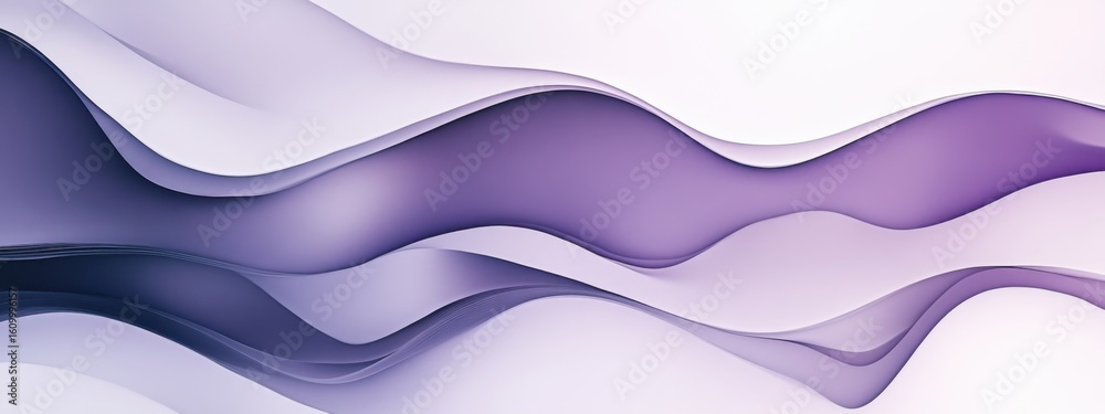 Obraz premium Abstract Purple and Soft Waves Pattern on Light Background
