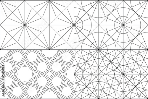 Detailed Study of Geometric Pattern Construction and Evolution