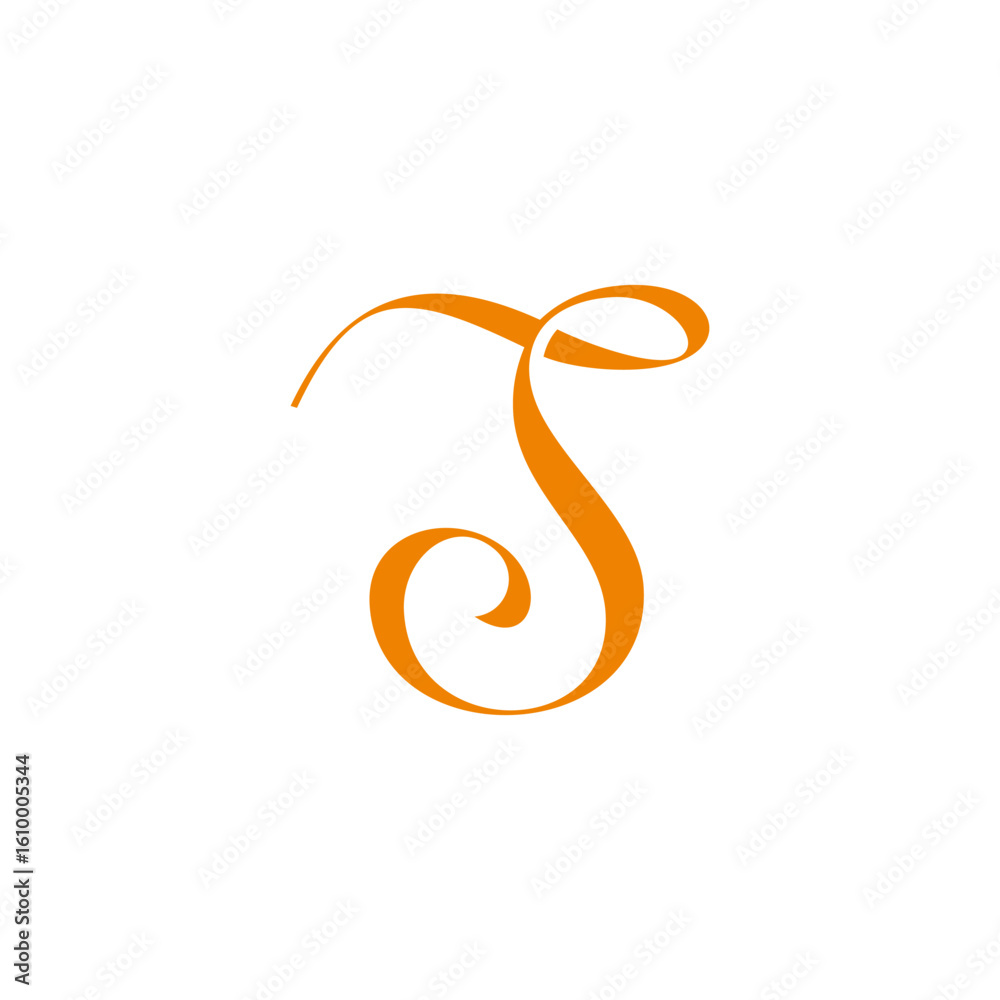 Obraz premium letter st motion spiral ribbon curves symbol logo vector