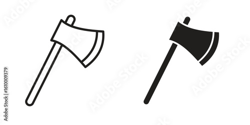Axe icon outline vector Thin line. flat vector simple elements.