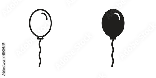 Balloon icon outline vector Thin line. flat vector simple elements.