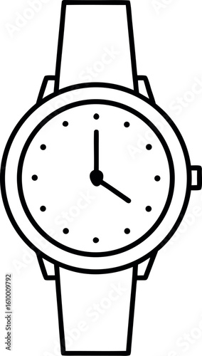 Classic Wristwatch Flat Design