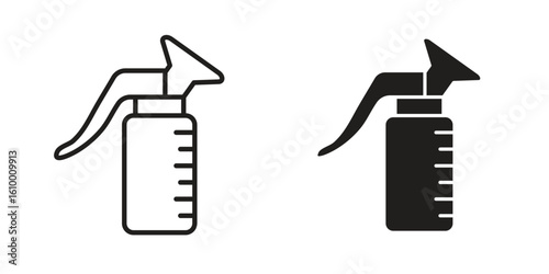 Breast pump icon outline vector Thin line. flat vector simple elements.