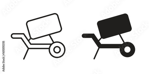 cement mixers icon outline vector Thin line. flat vector simple elements.