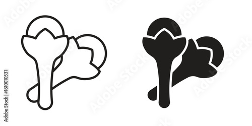 Cloves icon outline vector Thin line. flat vector simple elements.