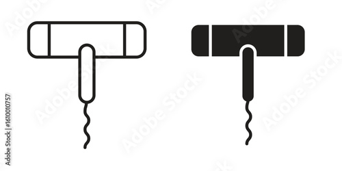 Corkscrew icon outline vector Thin line. flat vector simple elements.