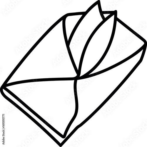 Folded Napkin Vector Clipart