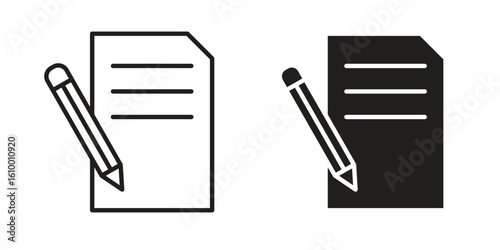 Declarations icon outline vector Thin line. flat vector simple elements.