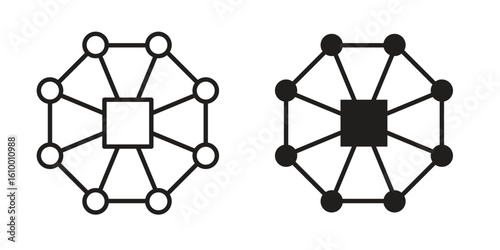 Dependency icon outline vector Thin line. flat vector simple elements.