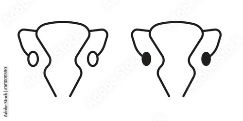 Gynecology icon outline vector Thin line. flat vector simple elements.