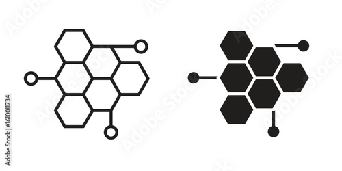 Hormones icon outline vector Thin line. flat vector simple elements.