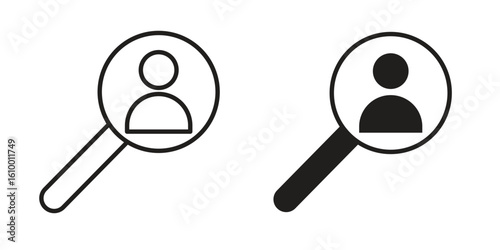 Hiring icon outline vector Thin line. flat vector simple elements.