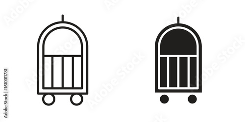 Hotel service icon outline vector Thin line. flat vector simple elements.
