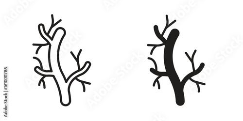 Human artery icon outline vector Thin line. flat vector simple elements.