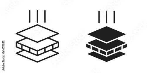 Insulation icon outline vector Thin line. flat vector simple elements.