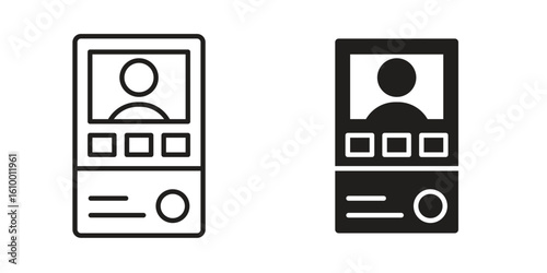 Intercom icon outline vector Thin line. flat vector simple elements.