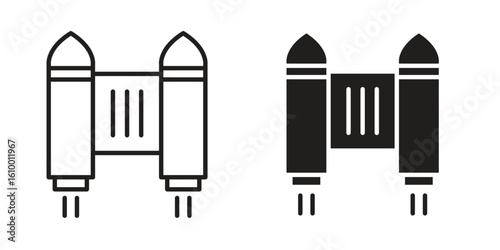 Jetpack icon outline vector Thin line. flat vector simple elements.