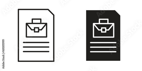 Job description icon outline vector Thin line. flat vector simple elements.