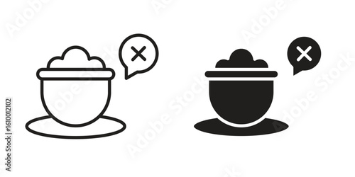 Lack of appsetite icon outline vector Thin line. flat vector simple elements.