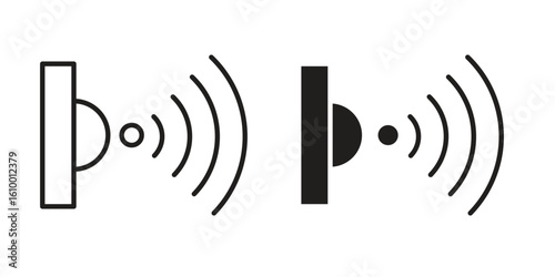 Motion sensor icon outline vector Thin line. flat vector simple elements.