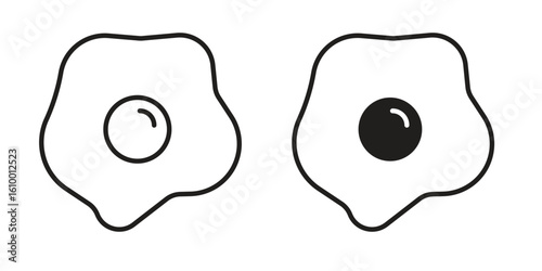 Omelet icon outline vector Thin line. flat vector simple elements.