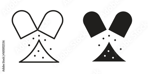 Open Capsule Pill icon outline vector Thin line. flat vector simple elements.