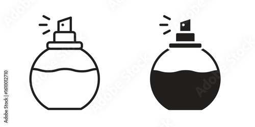 Perfume bottle icon outline vector Thin line. flat vector simple elements.