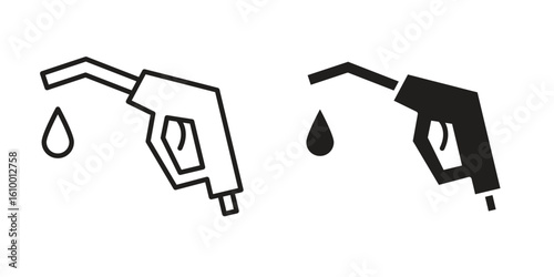 petrol icon outline vector Thin line. flat vector simple elements.
