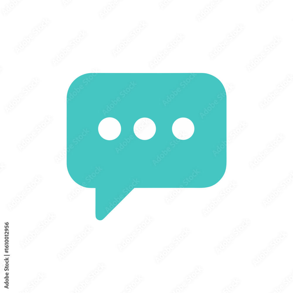 Fototapeta premium chat icon on blue button