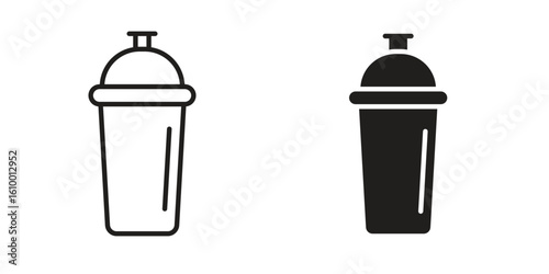 Protein shake icon outline vector Thin line. flat vector simple elements.