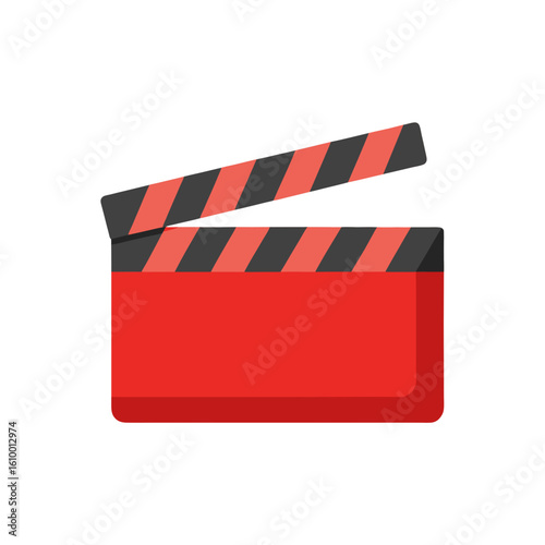 film slate on white background