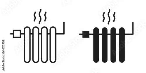 Radiator icon outline vector Thin line. flat vector simple elements.