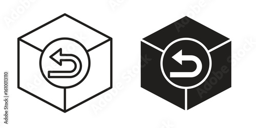 Return purchase icon outline vector Thin line. flat vector simple elements.