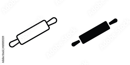 Rolling pin icon outline vector Thin line. flat vector simple elements.