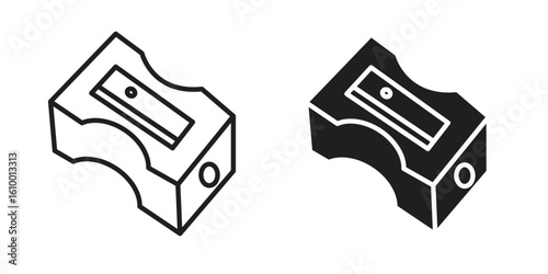 Sharpener icon outline vector Thin line. flat vector simple elements.
