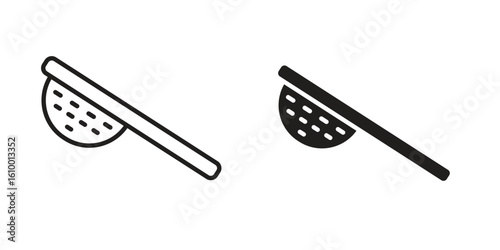 sieve icon outline vector Thin line. flat vector simple elements.