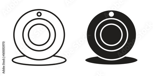 Web camera icon outline vector Thin line. flat vector simple elements.