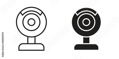 Webcam icon outline vector Thin line. flat vector simple elements.
