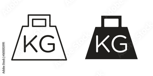 Weight icon outline vector Thin line. flat vector simple elements.