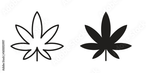 Weed icon outline vector Thin line. flat vector simple elements.