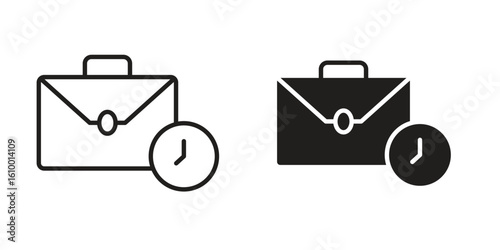 Work experience icon outline vector Thin line. flat vector simple elements.