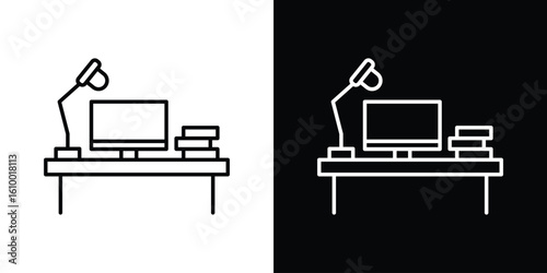 Workspace icon vectors - high quality black style vector icons