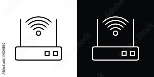 Wifi modem icon vectors - high quality black style vector icons