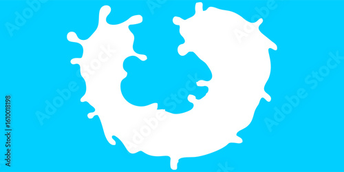 milk splash crown shape, milky splashing, milk simple shape, milk waves, milk splashes for advertising dairy products